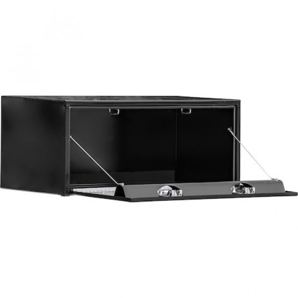 Image of 18x18x24 Inch Black Steel Underbody Truck Box With Paddle Latch from Buyers Products. Part number: 1702100