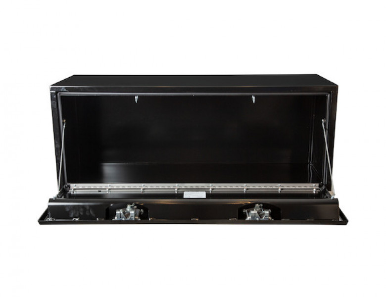 Image of 18x18x60 Inch Black Steel Underbody Truck Box With Paddle Latch from Buyers Products. Part number: 1702115