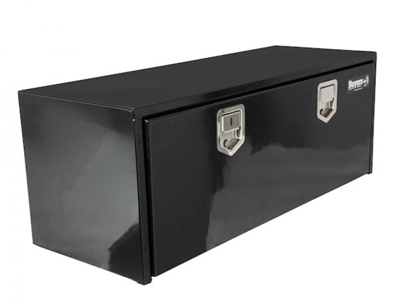 Image of 18x18x60 Inch Black Steel Underbody Truck Box With Paddle Latch from Buyers Products. Part number: 1702115