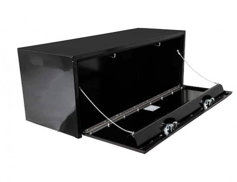 Image of 18x18x60 Inch Black Steel Underbody Truck Box With Paddle Latch from Buyers Products. Part number: 1702115