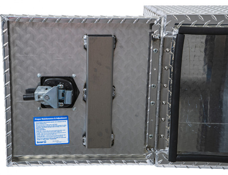 Image of 24x24x24 Inch Diamond Tread Aluminum Underbody Truck Box - Single Barn Door, Compression Latch from Buyers Products. Part number: 1702225