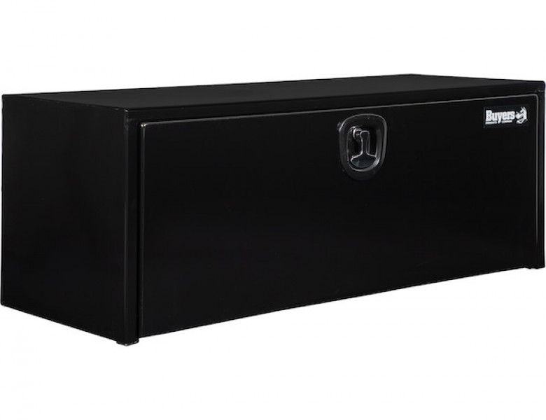 Image of 18x18x36 Inch Black Steel Underbody Truck Box with Built-In Shelf - 3-point Latch from Buyers Products. Part number: 1702306