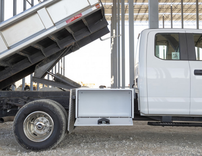 Image of 18x18x24 Inch White Steel Underbody Truck Box from Buyers Products. Part number: 1702400