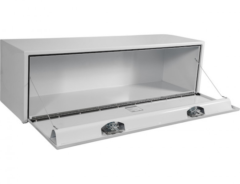 Image of 18x18x48 Inch White Steel Underbody Truck Box from Buyers Products. Part number: 1702410