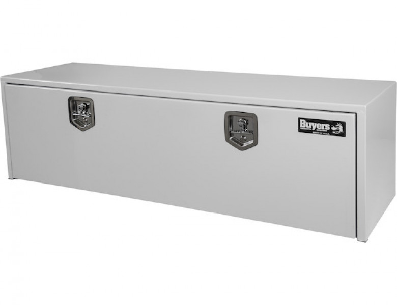 Image of 18x18x48 Inch White Steel Underbody Truck Box from Buyers Products. Part number: 1702410