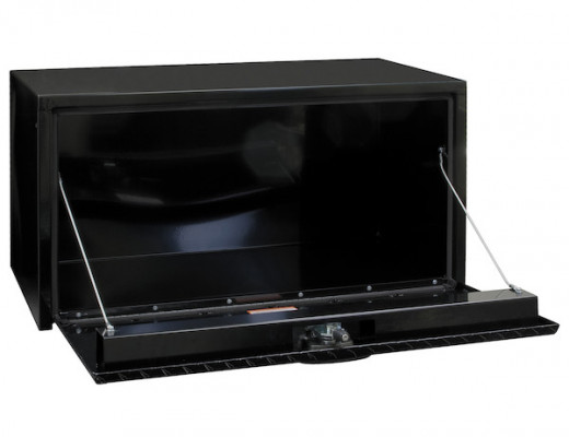 Image of 18x18x24 Inch Gloss Black Steel Underbody Truck Box With Aluminum Door from Buyers Products. Part number: 1702500