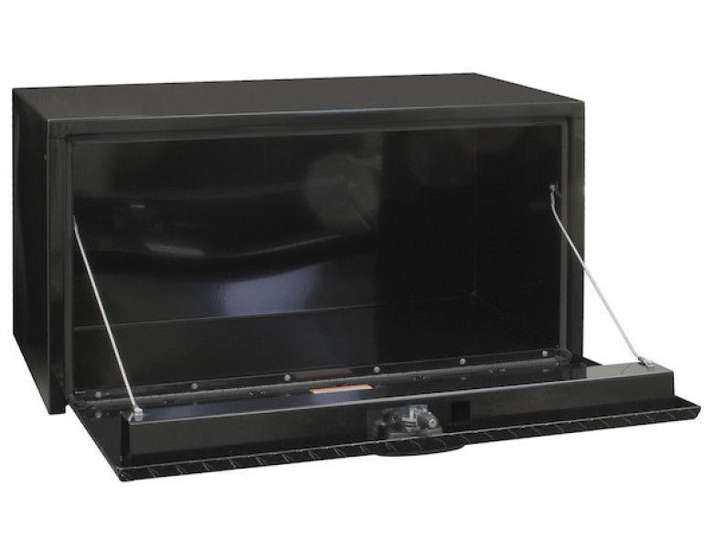 Image of 18x18x36 Inch Gloss Black Steel Underbody Truck Box With Aluminum Door from Buyers Products. Part number: 1702505