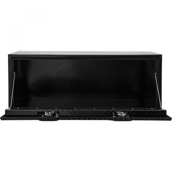 Image of 18x18x48 Inch Gloss Black Steel Underbody Truck Box With Aluminum Door from Buyers Products. Part number: 1702510