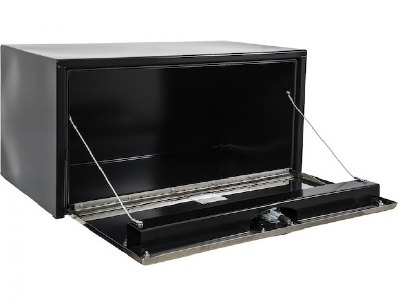 Image of 18x18x48 Inch Black Steel Truck Box With Stainless Steel Door from Buyers Products. Part number: 1702710