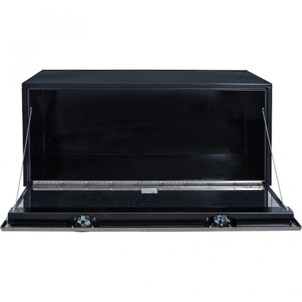 Image of 18x18x48 Inch Black Steel Truck Box With Stainless Steel Door from Buyers Products. Part number: 1702710