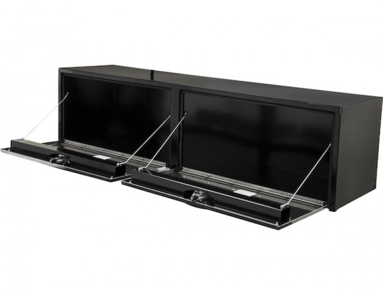 Image of 18x18x72 Inch Black Steel Truck Box With 2 Stainless Steel Doors from Buyers Products. Part number: 1702725