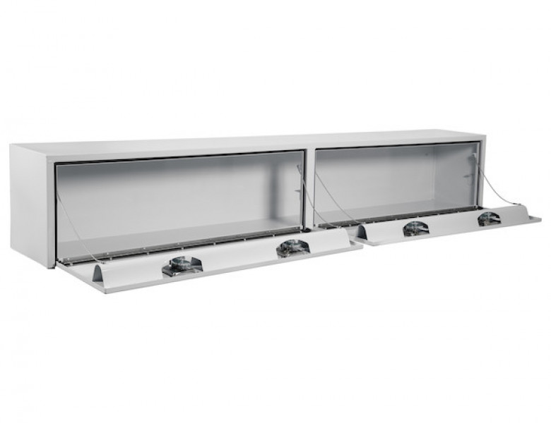 Image of 16x13x72 Inch White Steel Topsider Truck Box from Buyers Products. Part number: 1702840