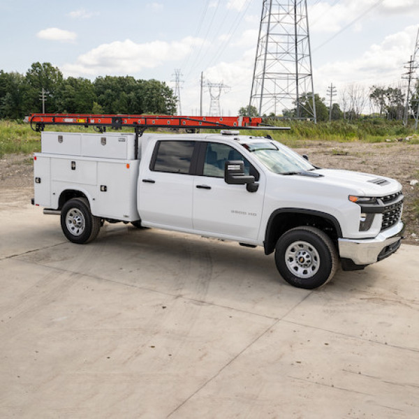 Image of 16x13x72 Inch White Steel Topsider Truck Box from Buyers Products. Part number: 1702840