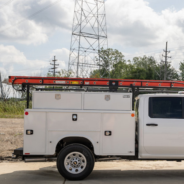 Image of 16x13x72 Inch White Steel Topsider Truck Box from Buyers Products. Part number: 1702840