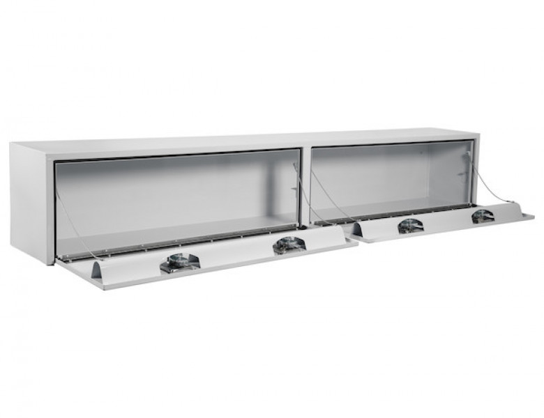 Image of 16x13x96 Inch White Steel Topsider Truck Box from Buyers Products. Part number: 1702860