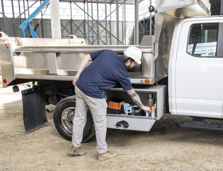 Image of 18x18x24 Inch Primed Steel Underbody Truck Box from Buyers Products. Part number: 1702900