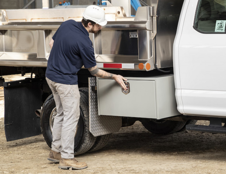 Image of 18x18x24 Inch Primed Steel Underbody Truck Box from Buyers Products. Part number: 1702900