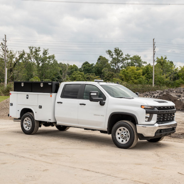 Image of 16x13x72 Inch Black Steel Topsider Truck Box from Buyers Products. Part number: 1702940