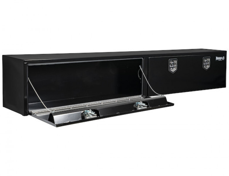 Image of 16x13x96 Inch Black Steel Topsider Truck Box from Buyers Products. Part number: 1702960