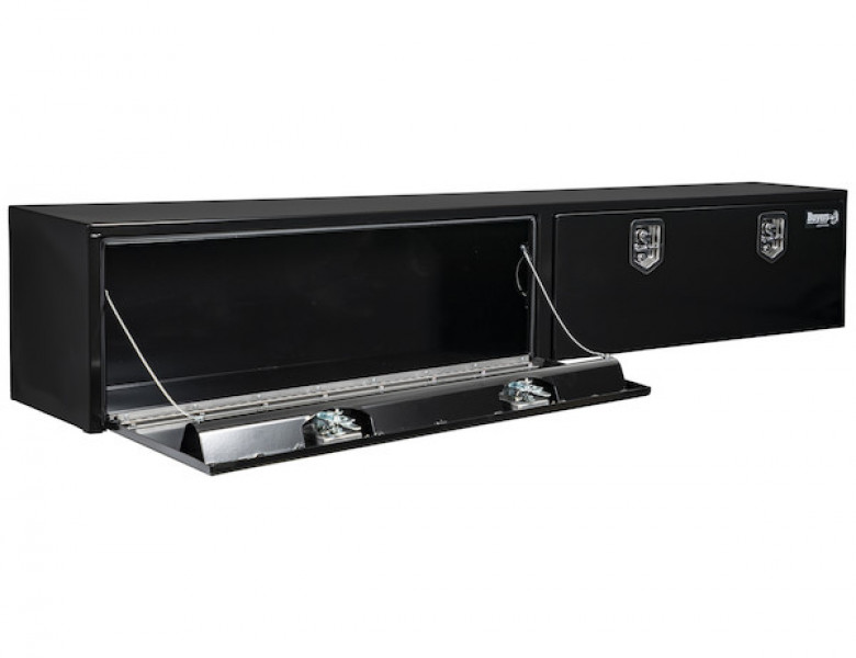 Image of 18x16x96 Inch Black Steel Topsider Truck Box from Buyers Products. Part number: 1703020