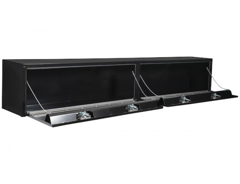 Image of 18x16x96 Inch Black Steel Topsider Truck Box from Buyers Products. Part number: 1703020