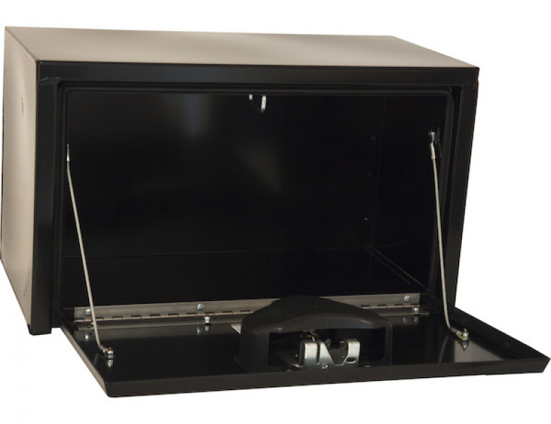 Image of 14x12x24 Inch Black Steel Underbody Truck Box With Paddle Latch from Buyers Products. Part number: 1703150