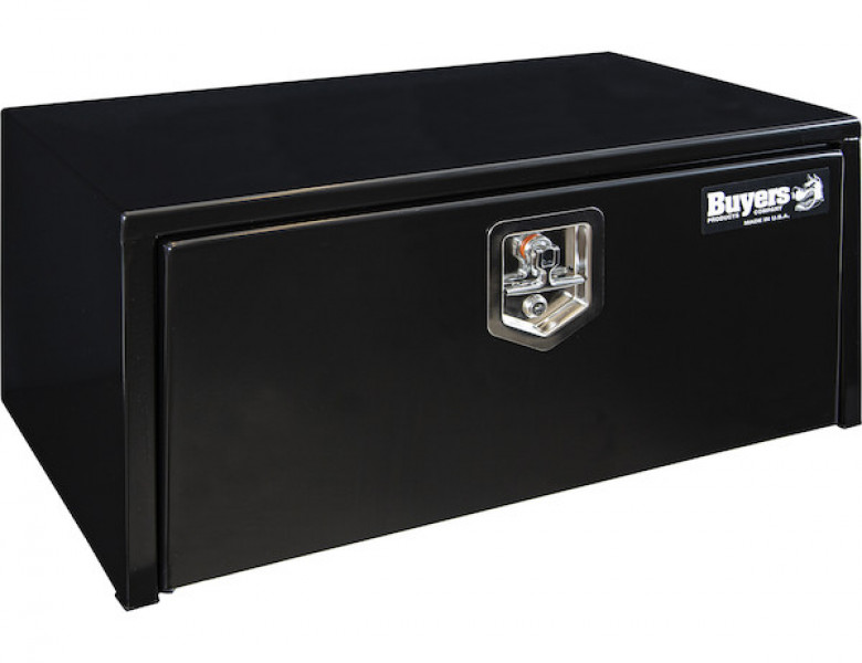 Image of 14x16x30 Inch Black Steel Underbody Truck Box from Buyers Products. Part number: 1703303