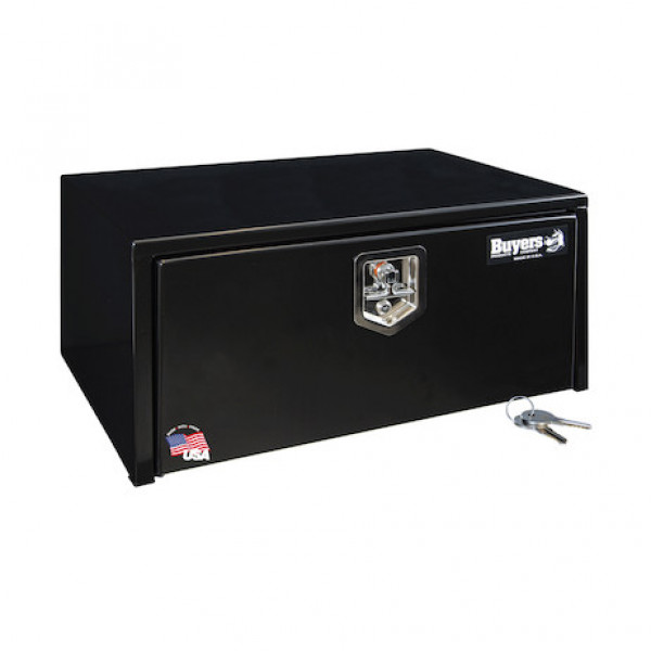 Image of 14x16x30 Inch Black Steel Underbody Truck Box from Buyers Products. Part number: 1703303