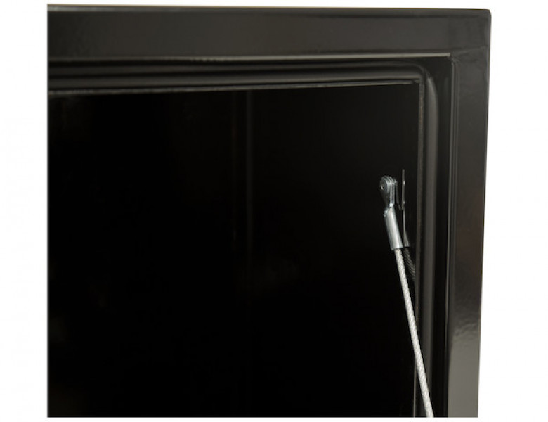 Image of 15x10x15 Inch Black Steel Underbody Truck Box with T-Handle from Buyers Products. Part number: 1703310
