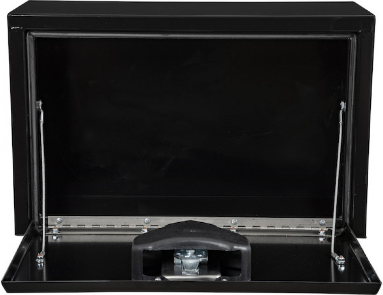 Image of 15x10x24 Inch Black Steel Underbody Truck Box with T-Handle from Buyers Products. Part number: 1703312