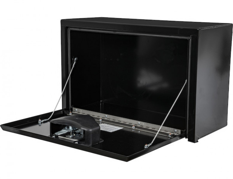 Image of 15x10x24 Inch Black Steel Underbody Truck Box with T-Handle from Buyers Products. Part number: 1703312