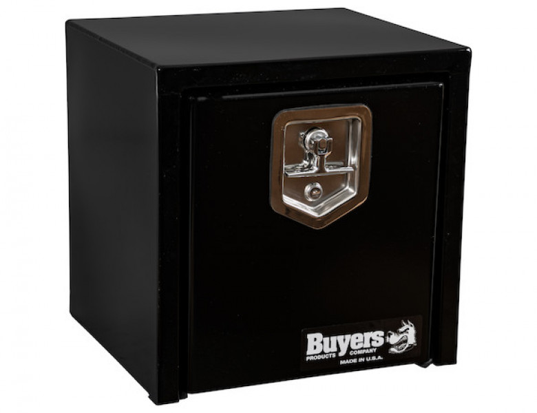 Image of 15x13x15 Inch Black Steel Underbody Truck Box with T-Handle from Buyers Products. Part number: 1703320