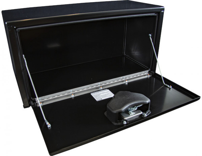 Image of 15x13x30 Inch Black Steel Underbody Truck Box with T-Handle from Buyers Products. Part number: 1703324