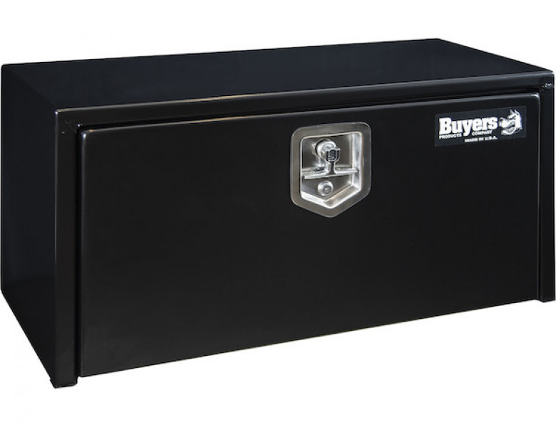 Image of 15x13x30 Inch Black Steel Underbody Truck Box with T-Handle from Buyers Products. Part number: 1703324