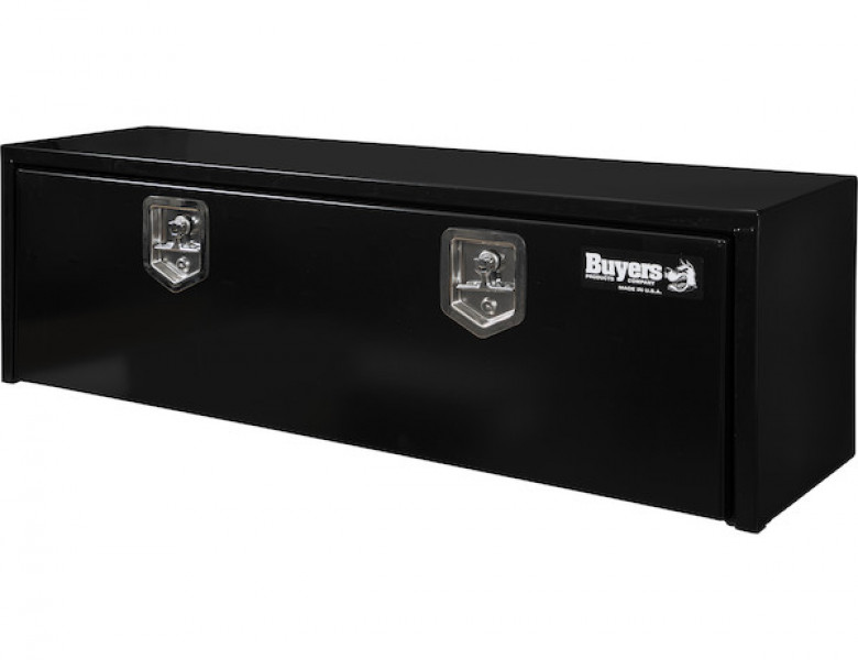 Image of 15x13x48 Inch Black Steel Underbody Truck Box with T-Handle from Buyers Products. Part number: 1703328