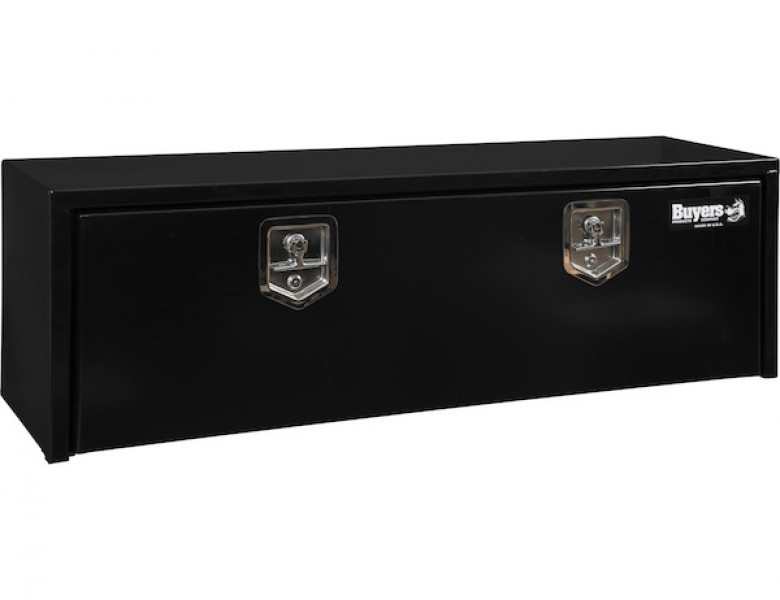 Image of 15x13x48 Inch Black Steel Underbody Truck Box with T-Handle from Buyers Products. Part number: 1703328