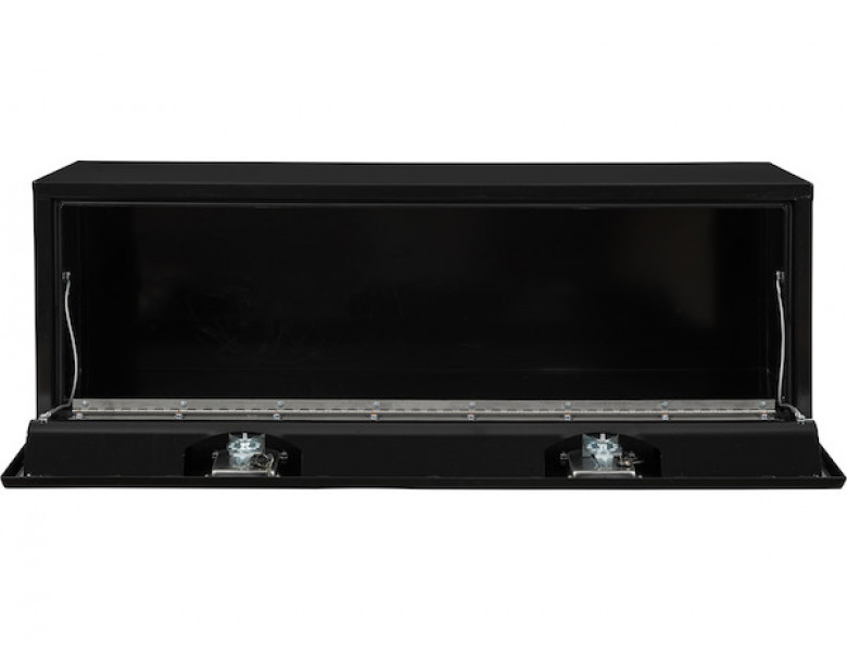 Image of 15x13x48 Inch Black Steel Underbody Truck Box with T-Handle from Buyers Products. Part number: 1703328