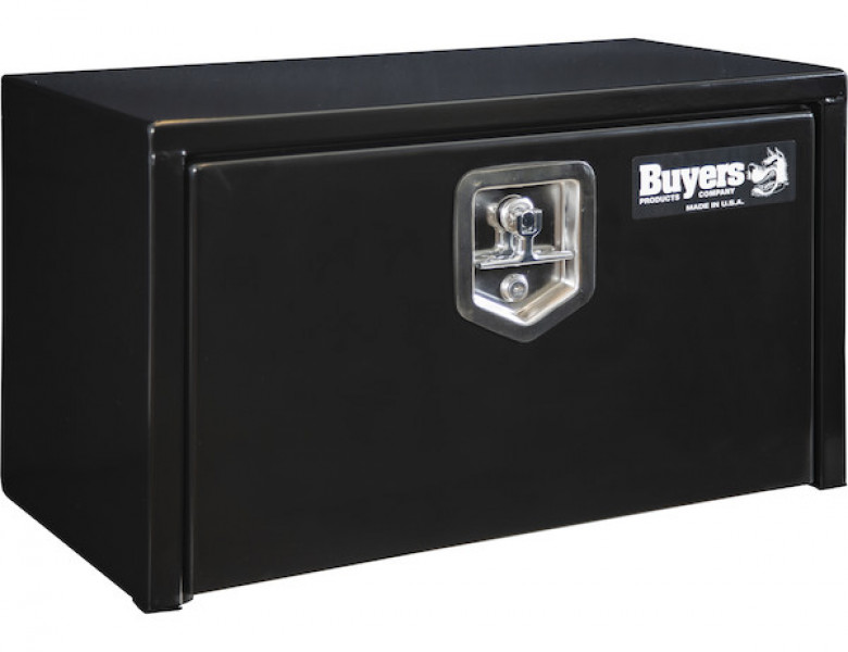 Image of 14x12x24 Inch Black Steel Underbody Truck Box from Buyers Products. Part number: 1703350