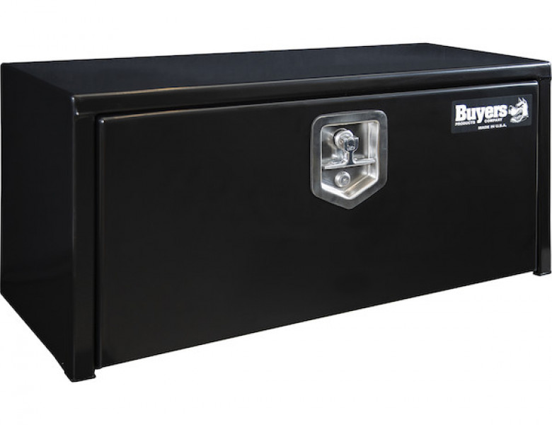 Image of 14x12x30 Inch Black Steel Underbody Truck Box with T-Handle from Buyers Products. Part number: 1703353