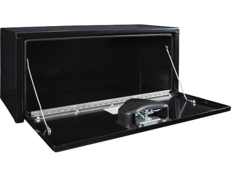 Image of 14x12x30 Inch Black Steel Underbody Truck Box with T-Handle from Buyers Products. Part number: 1703353