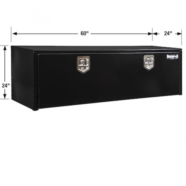 Image of 24x24x60 Inch Black Steel Underbody Truck Box from Buyers Products. Part number: 1704315