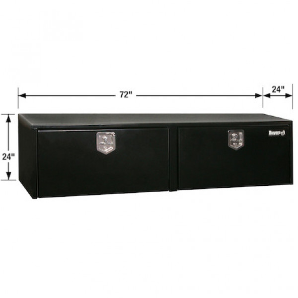 Image of 24x24x72 Inch Black Steel Underbody Truck Box from Buyers Products. Part number: 1704320