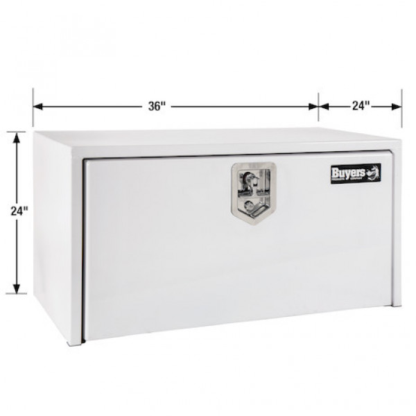 Image of 24x24x36 Inch White Steel Underbody Truck Box from Buyers Products. Part number: 1704405