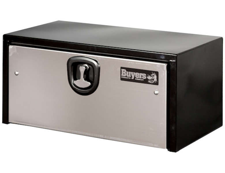 Image of 24X24X30 Inch Black Steel Truck Box With Stainless Steel Door from Buyers Products. Part number: 1704703