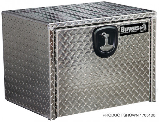 Image of 18x18x18 Inch Diamond Tread Aluminum Underbody Truck Box from Buyers Products. Part number: 1705101