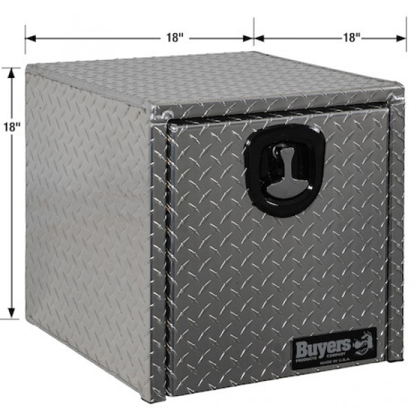 Image of 18x18x18 Inch Diamond Tread Aluminum Underbody Truck Box from Buyers Products. Part number: 1705101