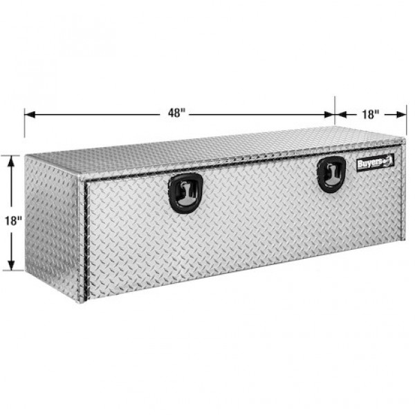 Image of 18x18x48 Inch Diamond Tread Aluminum Underbody Truck Box from Buyers Products. Part number: 1705110