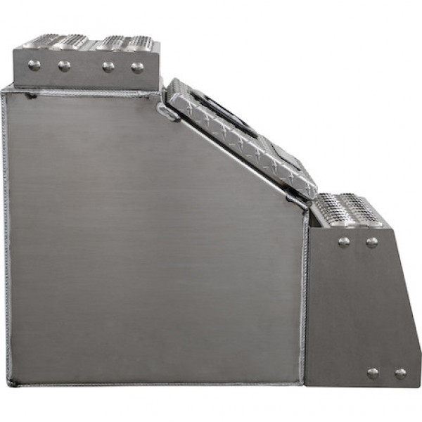 Image of 24x28x12 Inch Heavy Duty Diamond Tread Aluminum Step Box from Buyers Products. Part number: 1705180