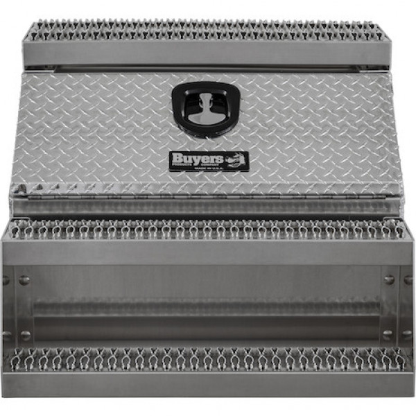 Image of 24x28x30 Inch Heavy Duty Diamond Tread Aluminum Step Box from Buyers Products. Part number: 1705183