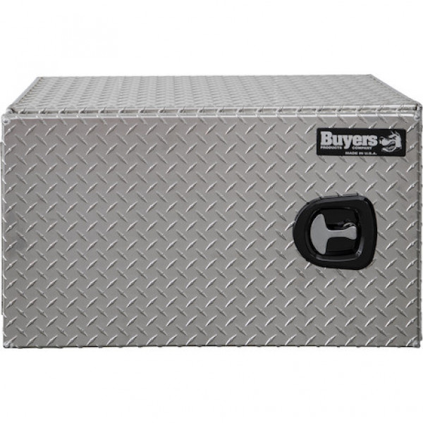 Image of 18x18x30 Inch Diamond Tread Aluminum Underbody Truck Box - Single Barn Door, Compression Latch from Buyers Products. Part number: 1705203